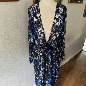 Mahina Long Sleeve Sheer Maxi Dress - Size M, New with Tags